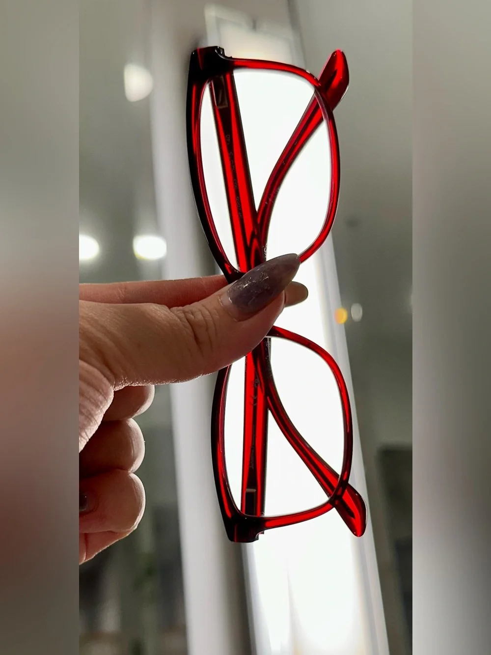Salvatore Ferragamo SF2886 Vibrant Red Transparent Rx Eyeglass Frames EUC Italy